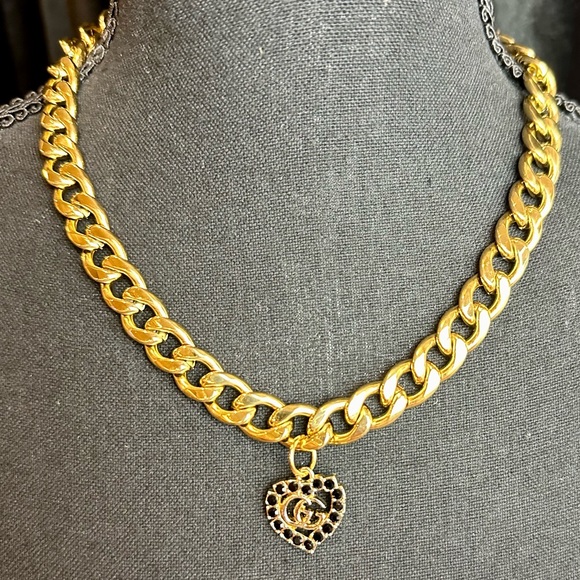 Gucci GG necklace repurposed from authentic zipper pull with dust bag - Picture 4 of 8